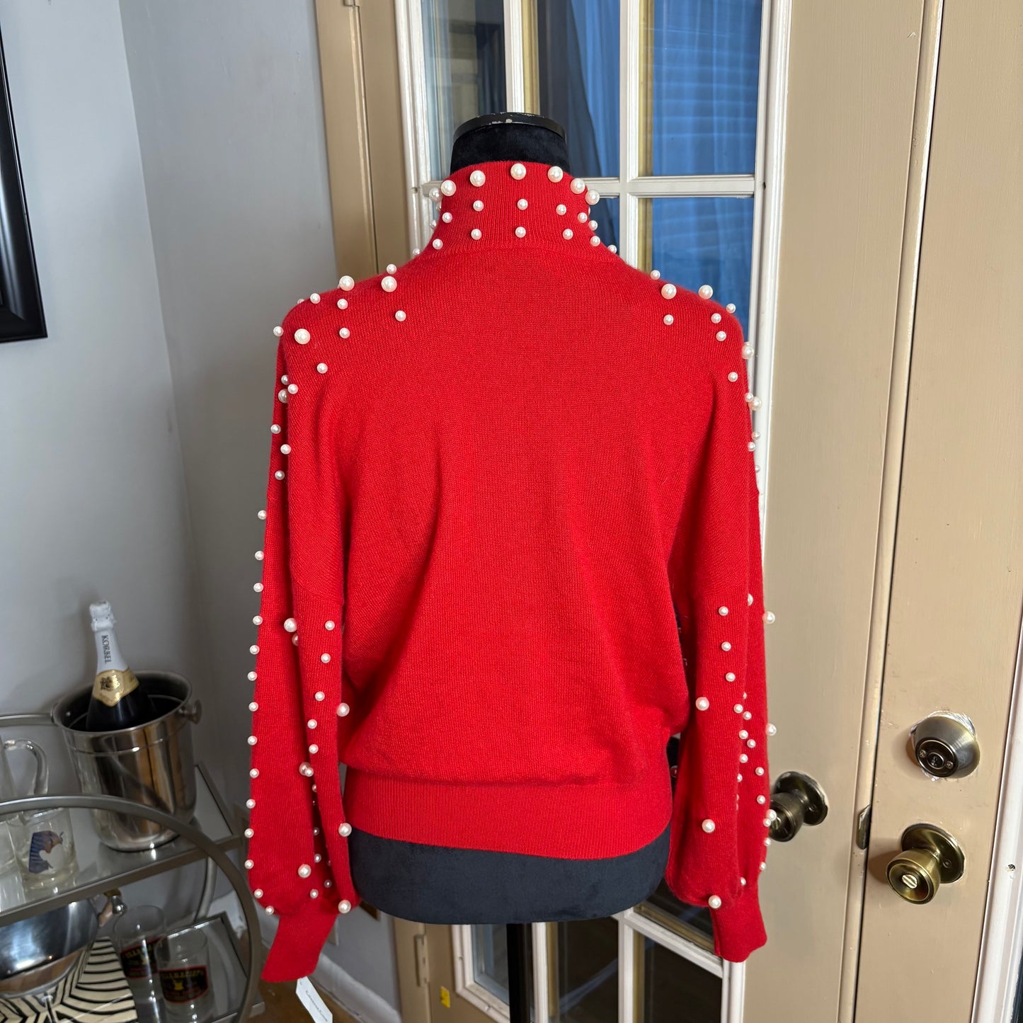 Red cashmere sweater medium