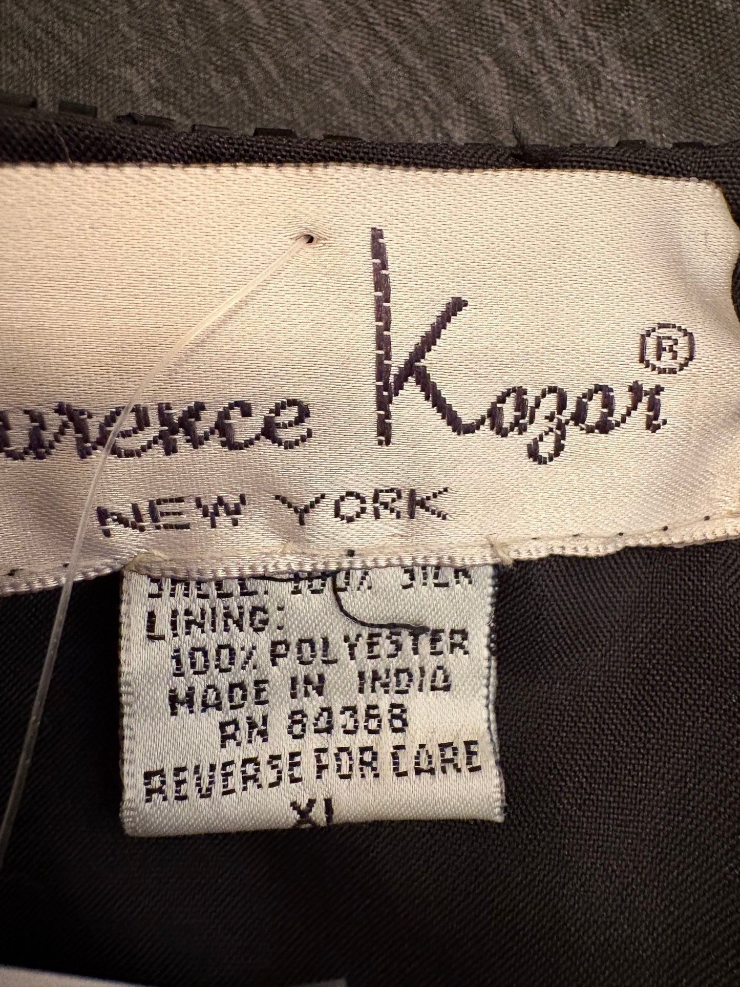 vintage Laurence Kazar blue and black sequin jacket size large NWT