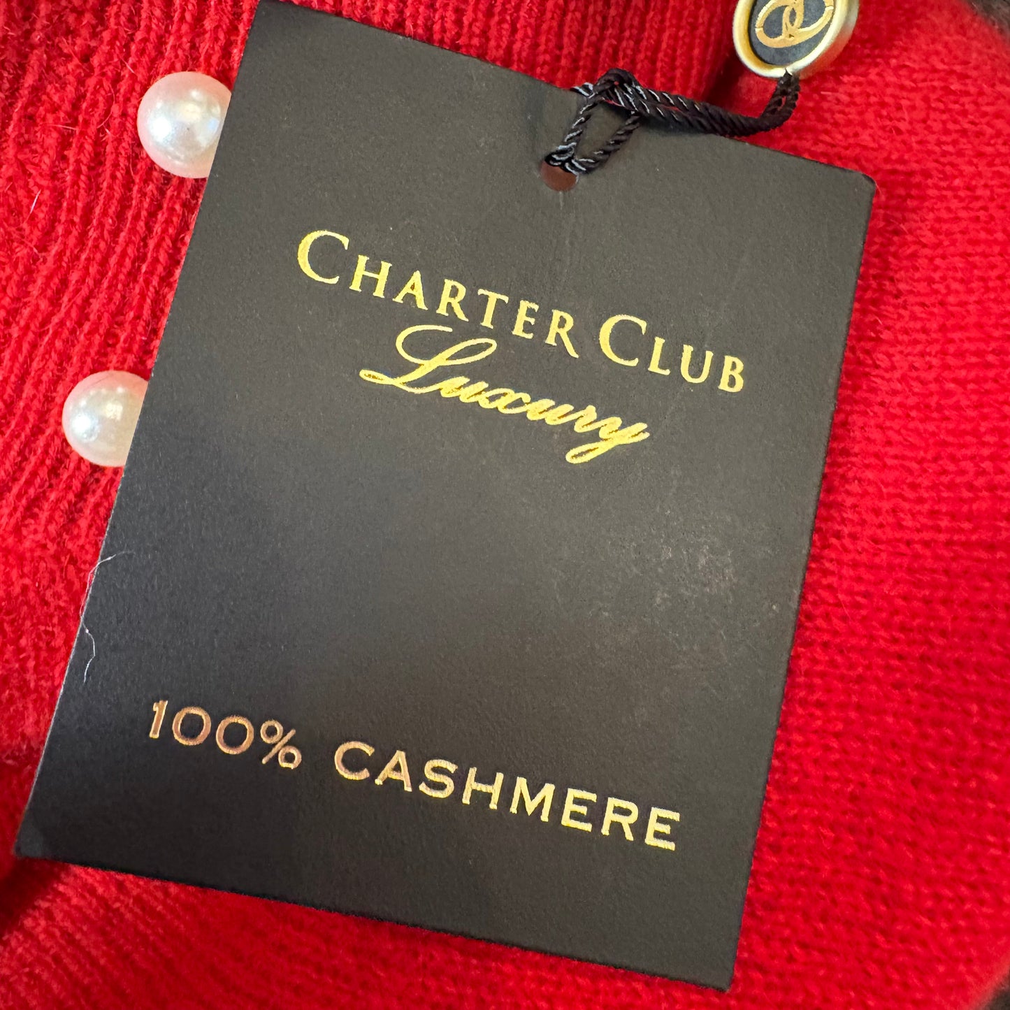 Red cashmere sweater medium