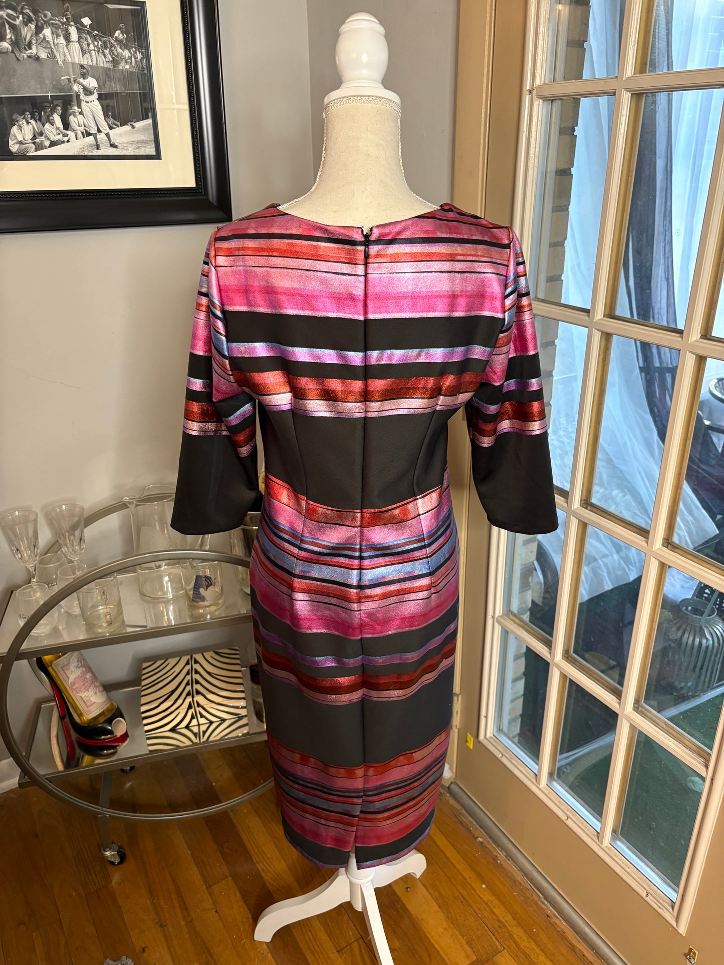 Stripe dress by ECI New York size 10 zips in back