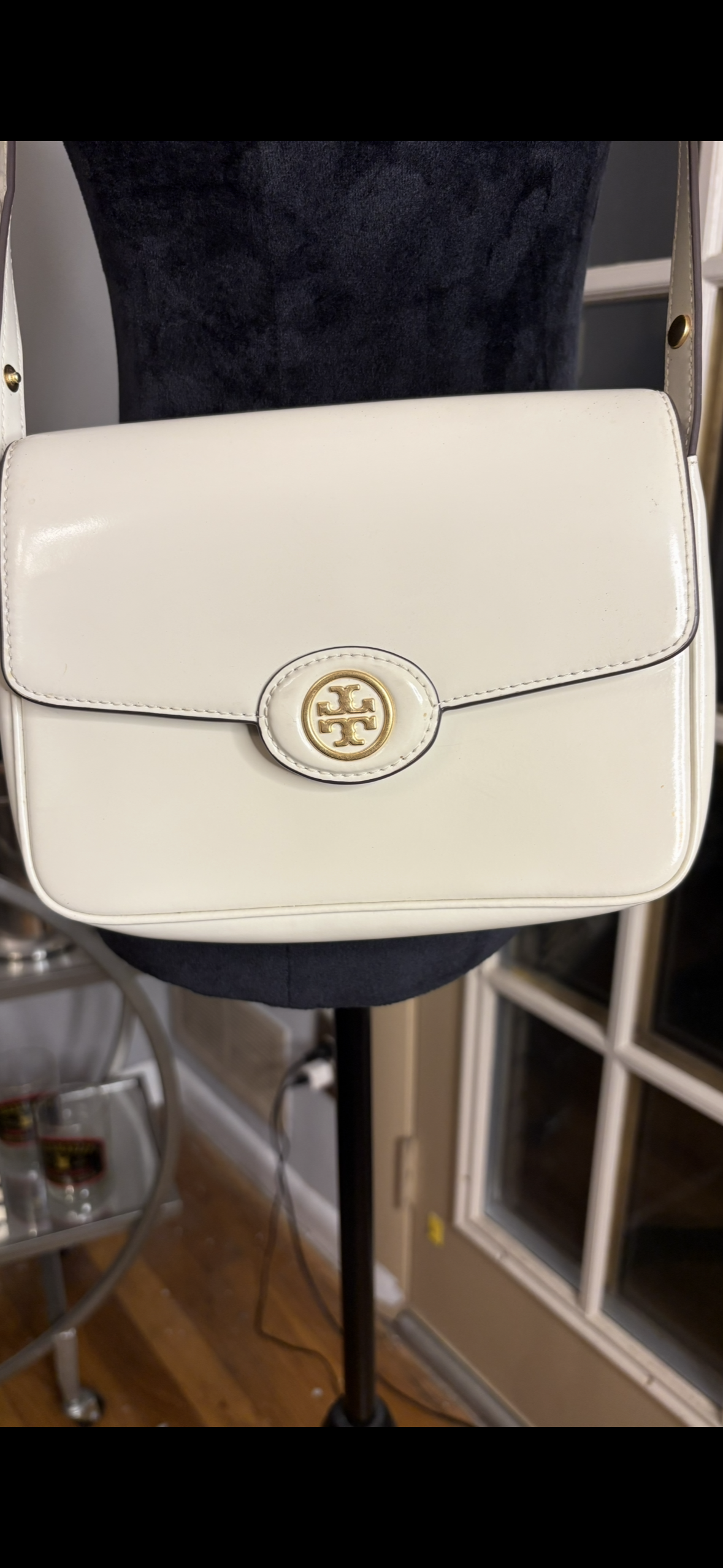 Tory Burch cream purse