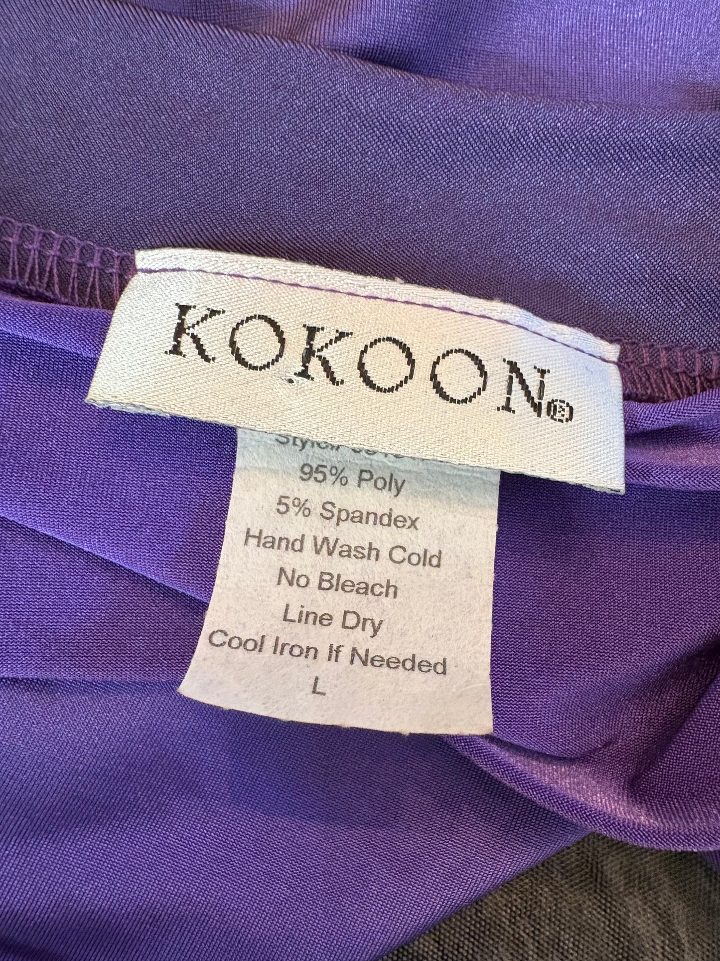 purple ombre dress size large one shoulder