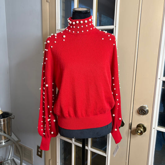 Red cashmere sweater medium