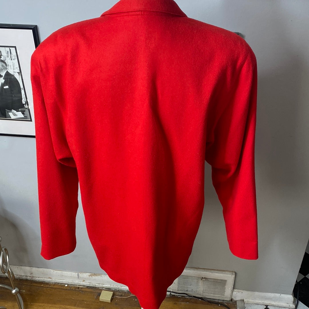 red vintage suit size 8
