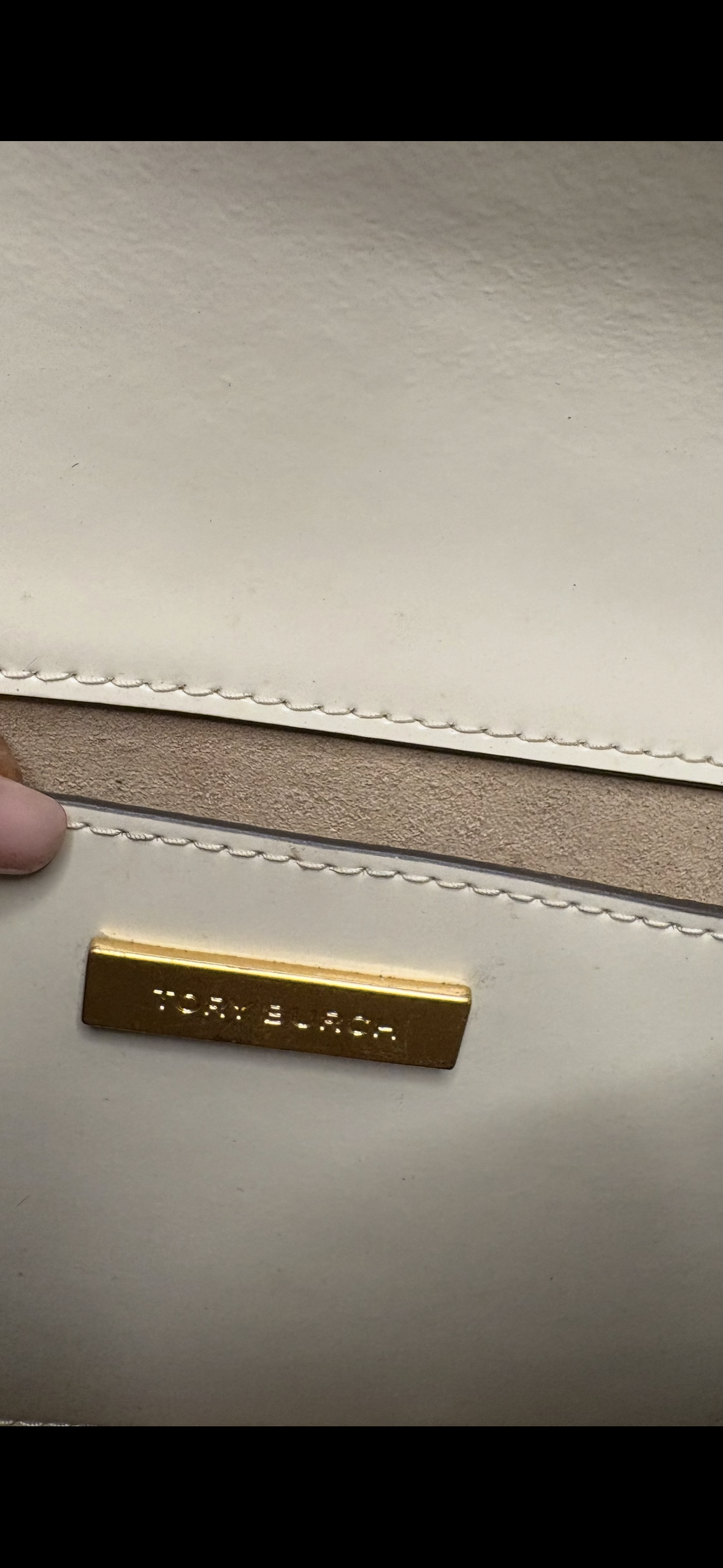 Tory Burch cream purse