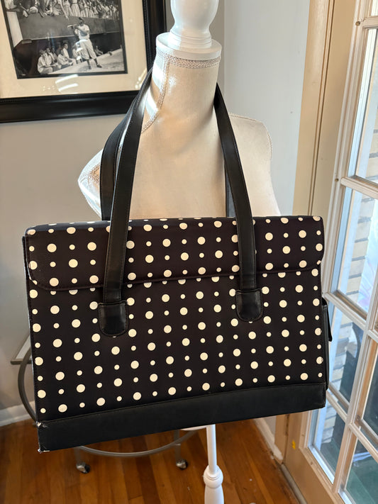 Polka dot briefcase