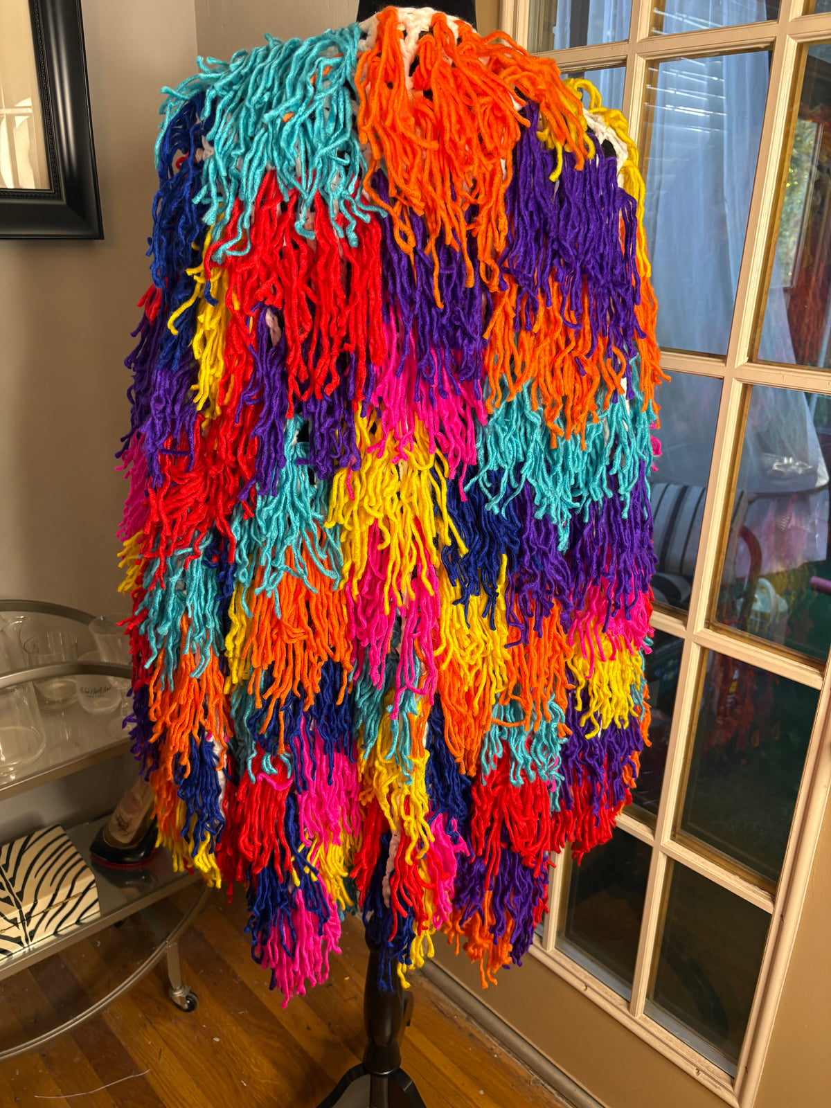 multi color yarn coat size S/M